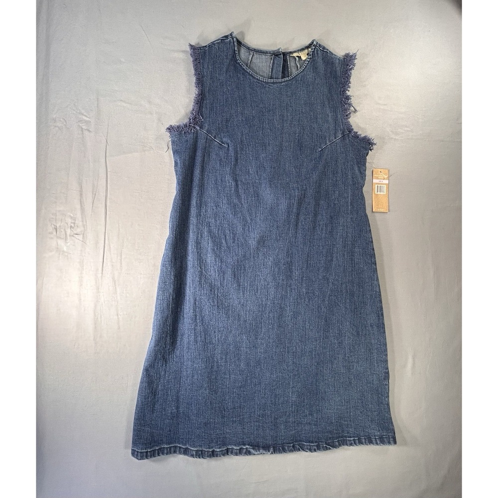 Hope & Harlow Sleeveless Frayed Denim dress Women's 6 New‎